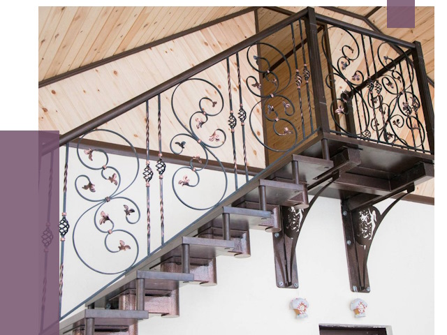 Кованые лестницы в Североуральске от 80348 руб. под ключ