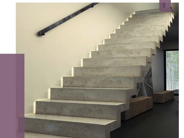 Облицовка бетонных лестниц в Североуральске от 4635 руб/м2