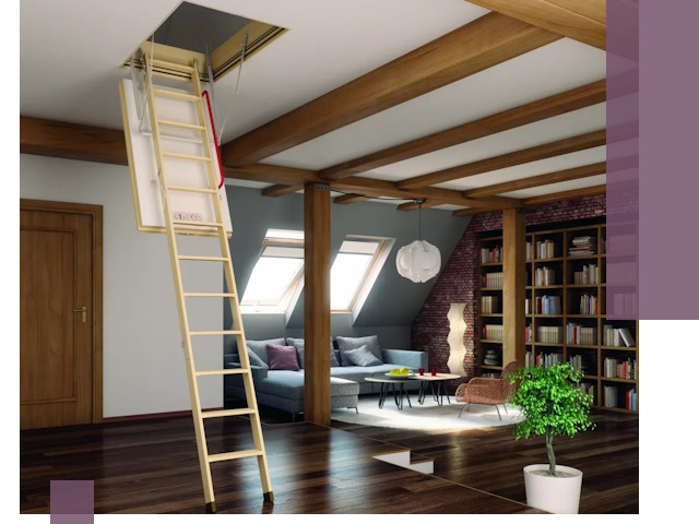 Чердачные лестницы под ключ в Североуральске: изготовление и монтаж