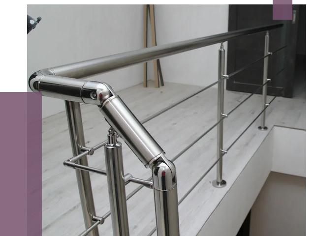 Перила из нержавеющей стали в Североуральске от 9065 руб. под ключ | ПРОЛЁТ-Сву
