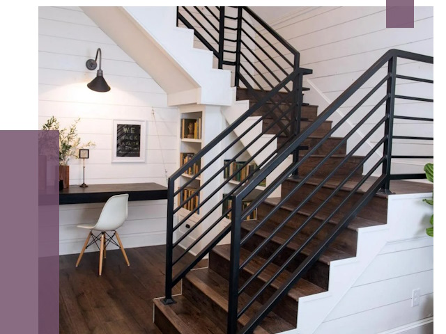 Перила для лестницы в доме в Североуральске от 7468 руб. — ПРОЛЁТ-Сву