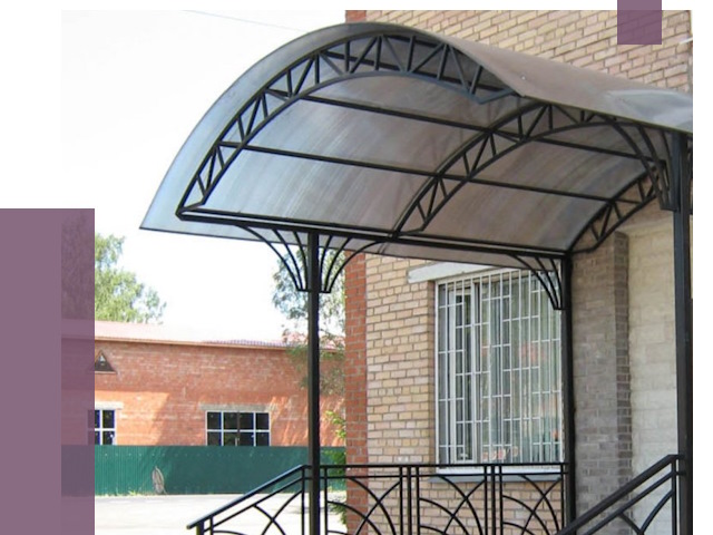 Металлические навесы и козырьки в Североуральске от 12876 руб.