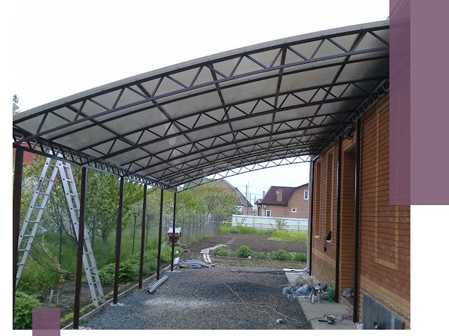 Профессиональный монтаж навесов под ключ в Североуральске