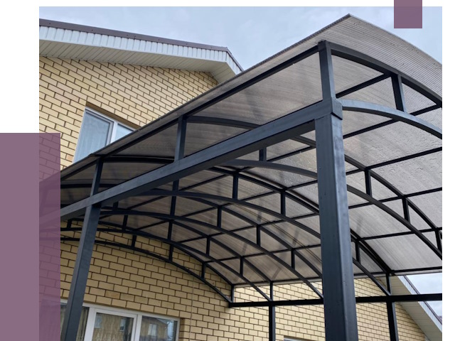 Монтаж козырьков в Североуральске от 11589 руб. | ПРОЛЁТ-Сву