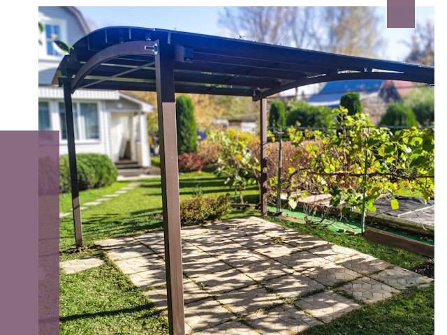 Навесы для дачи в Североуральске от 12825 руб. под ключ — ПРОЛЁТ-Сву