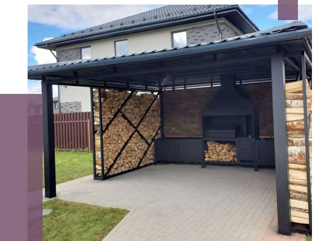 Навесы для барбекю в Североуральске от 12825 руб. под ключ | ПРОЛЁТ-Сву