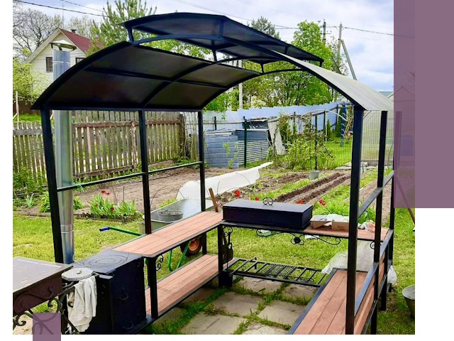 Навесы для барбекю в Североуральске: изготовление, монтаж и демонтаж