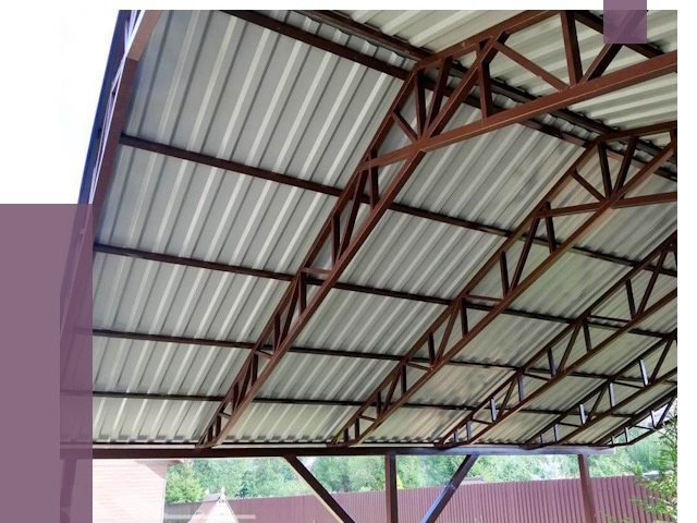 Навесы из профнастила в Североуральске от 7417 руб. | ПРОЛЁТ-Сву