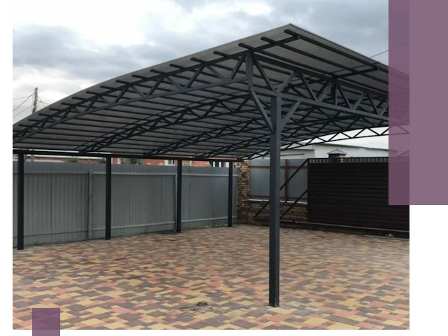 Металлические навесы под ключ в Североуральске — изготовление и монтаж