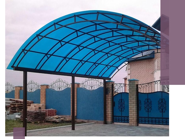 Арочные навесы под ключ в Североуральске — изготовление и монтаж