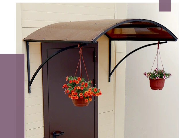 Козырьки над входом в Североуральске от 14936 руб.  | ПРОЛЁТ-Сву