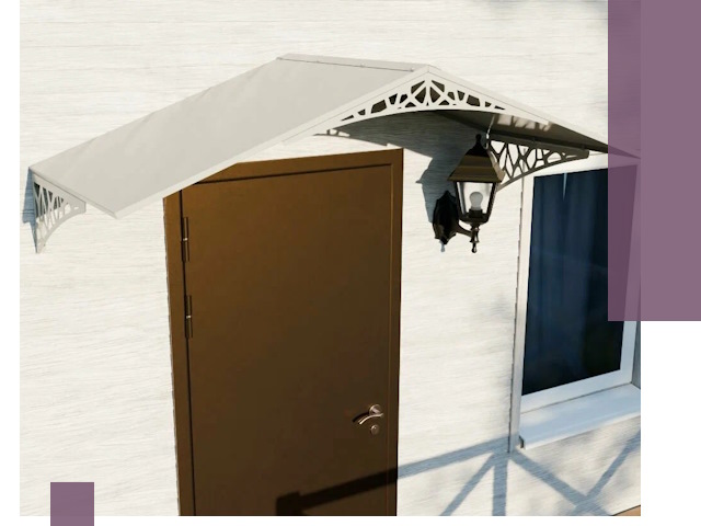 Металлические козырьки на входы и террасы в Североуральске