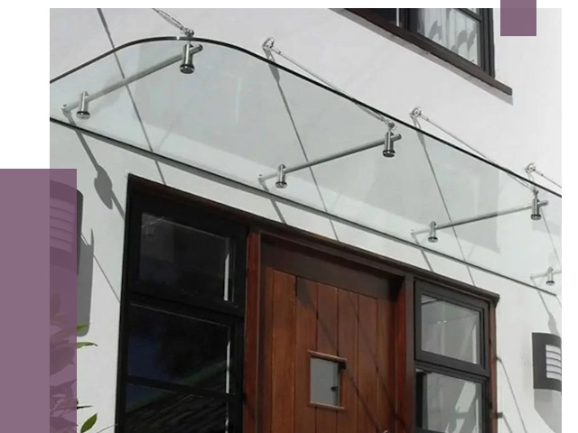 Стеклянные козырьки в Североуральске от 19057 руб. | ПРОЛЁТ-Сву