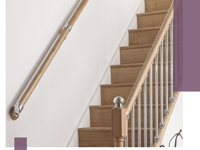 Пристенные поручни из стали и нержавейки под монтаж в Североуральске